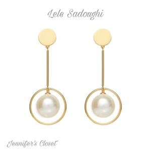 Lele Sadoughi Pearl Linear Earrings / NWT